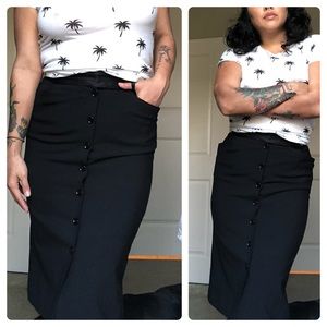 Dolce & Gabbana Black Pencil Skirt